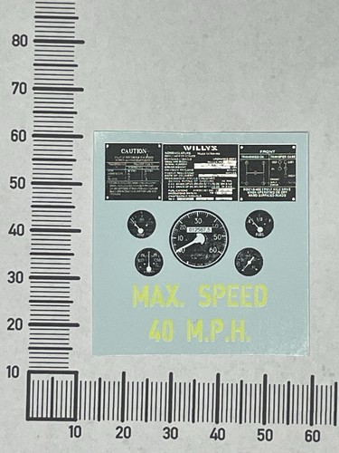 Ww2 willys armaturenbrett - 1:6,
