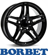 4x Borbet XR 7,5X17 5/120 ET35 Black Glossy