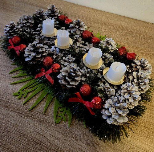 Adventskranz mit led kerzen - mit, 4