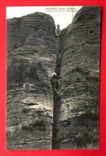 AK Sächsische Schweiz um 1910 Kletterpartie an d. grossen Steinschleuder( 106284