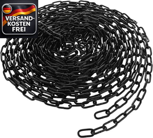 Stahlkette mm schwarz - m,