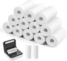Druckpapier Thermopapier für Kinderkamera, 12 Rollen Thermorollen, Mini Drucker 