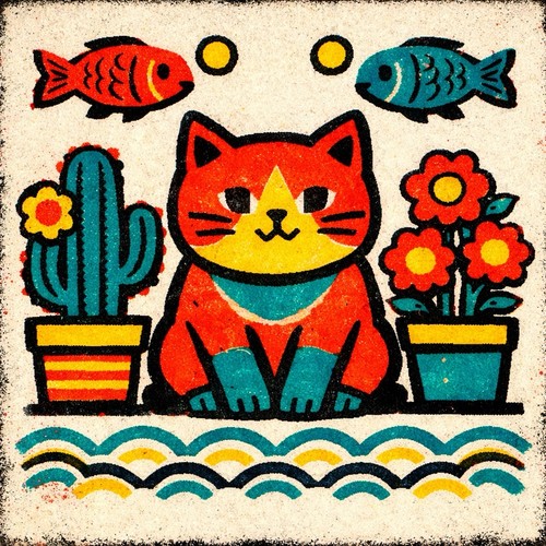 Katze inspiriert ukiyo - katze,