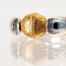 Kunststoff Perle vergoldete