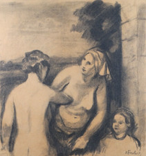 Zeichnung Akt Otto Fuchs