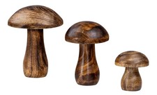 Deko Aufsteller Pilz Holzdeko Fliegenpilz Mango Braun Rot Tischdeko Herbst Deko