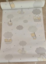 Wand Tapeten Rollen Für Kinderzimmer Baby + Bordüre Mit Bär & Hase