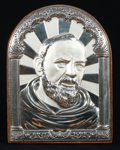 Padre pio andachtsbild silber - pio,
