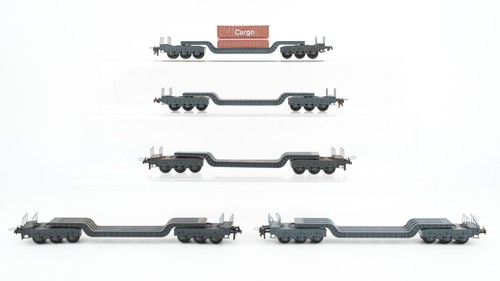 Trix konvolut tiefladewagen - h0,