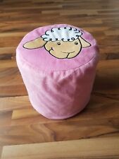 Aufblasbarer Hocker Kinderhocker Stuhl m. Plüsch-Bezug rosa Motiv Schaf Top