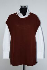 Maas Naturwaren Damen Pullover Pullunder Top maronenbraun 100% Wolle Gr 40 Top