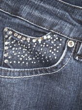 Strass Jeans Gr. 29 DOLCE GABBANA Via San Damiano 8- Milano ITALIA Blau Stretch