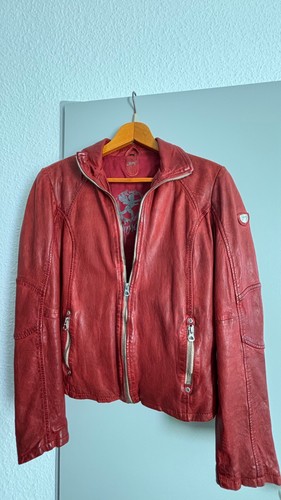 Damen lederjacke rot grösse - damen,