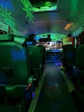 Roter Amerikanischer Schulbus Navistar 3800 T444E Umbau Zum Partybus Bus Modell