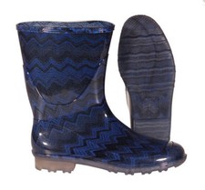 Gummistiefel G&G Damen LINA BASSO TUBOLARE blau gezackt Gr. 38 - Gr. 41