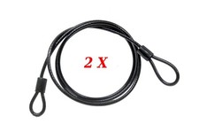 2 Stück Multi - Schlaufenseil 170 cm Lang Stahlseil Ummantelt  / Seil / 6mm