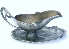 Jugendstil Sauciere Zinn WMF