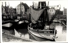 Ak Greetsiel Krummhörn in Ostfriesland, Hafen, Boot GRE 18 E. 1626 - 4400870