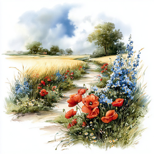 Wandbild sommer landschaft - sommer,
