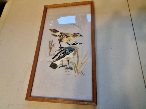 Vintage stickerei vögel - vintage,