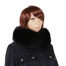 Schwarz Stehkragen aus Fuchs