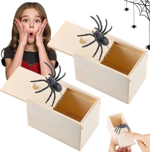 Spinne box stück holz - box,,