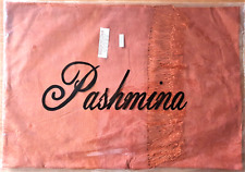 Pashmina Schal, 30% Seide; nussbraun A299 ; 70x180 cm; neu; beste Qualität!!