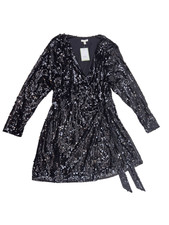 H&M Damen Pailletten Wickel