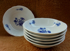 Seltmann Weiden 6 Dessertschalen - Wien / blaue Blume - DM: 13,1 cm - TOP