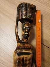 Afrikanische Holzfigur Handgeschnitzt 43cm Hoch Holzfigur Figur Deko