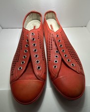 Prada Red Perforated Leather