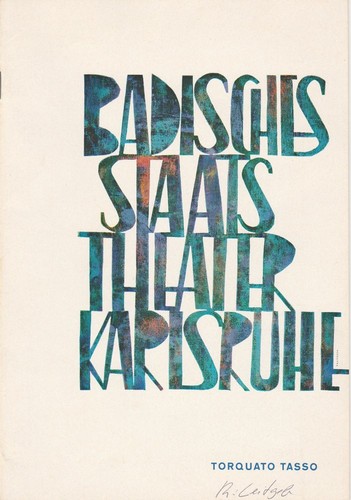 Programmheft goethe torquato - programmheft,