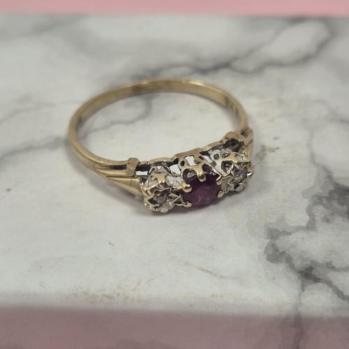 Vintage ring gold rubin - ring,