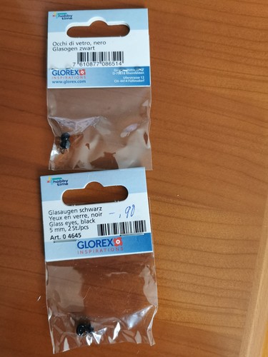 Glasaugen schwarz glorex - glasaugen,