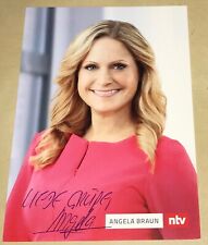 Angela Braun Original signierte Autogrammkarte NTV Autogramm Karte Model TV #1