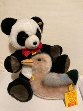 Steiff Panda und Ente mit Etikett unbespielt