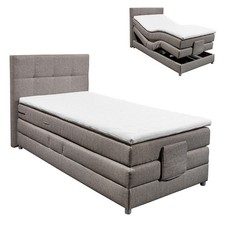 Motor-Boxspringbett - silver -