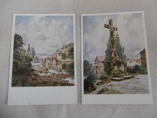 Postkarten  Kunstkarten  Bad  Kreuznach / Bechter / Altes Brückenkreuz + Stadtbr