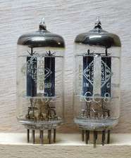 2X: TELEFUNKEN ECC82 über 100 % ✅ NOS Raute RIBBED PLATES Tube Röhren ( 12AU7 )