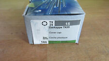1 Packung 100Stück Abdeckkappen für Schrauben T25 weiß / Marken Aktion TK15 2024