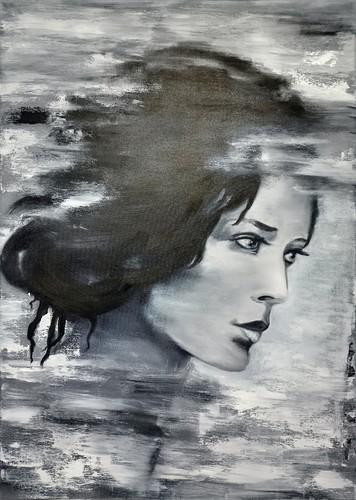 Frau portrait monochrom - frau,