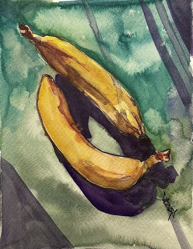 Original unikat aquarell - original,