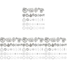  4 Sätze Retro Steampunk Gear Charms Small Watch Dial Decors Decorative Punk