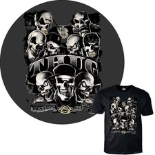 Gothic T-Shirt Festival USA Skull Biker Totenkopf Rock Heavy Metal Tattoo *4185