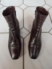 313I) Donna Carolina  Leder  Stiefeletten  Schuhe Braun   Größe 40  EUR Sehr gut
