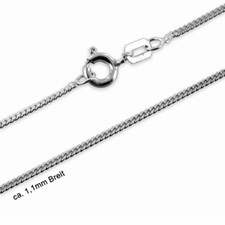 Panzerkette flach, Weißgold