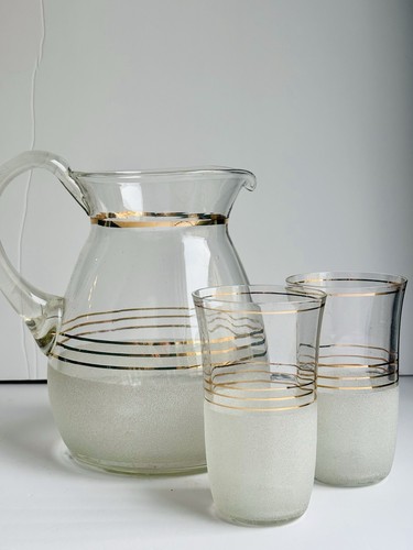 Vintage glaskrug set - vintage,