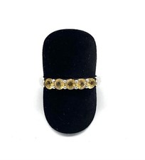 925/- Sterlingsilber Ring, Citrin, 2 - 2,5 mm breit, Gr. 63.