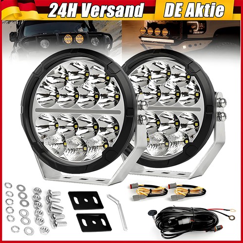 Rund led fernscheinwerfer - 2x,