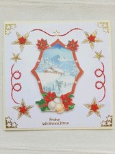 Grußkarte FADENGRAFIK mit Umschlag  ☆ Weihnachten ☆ 08